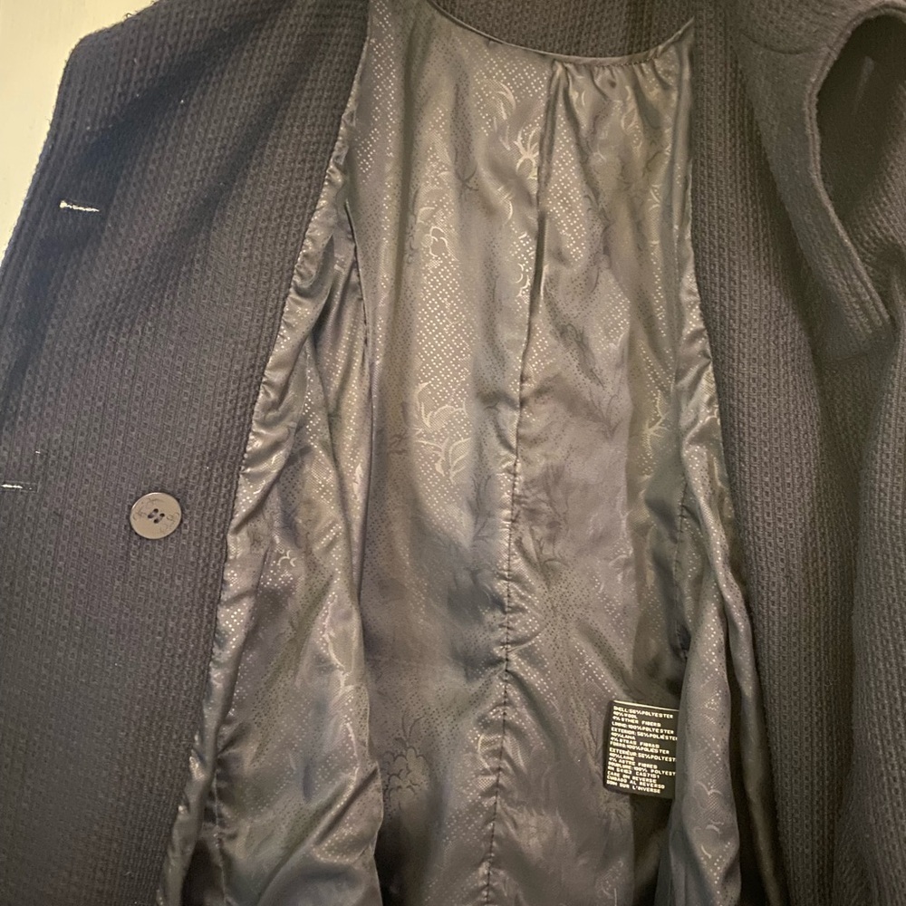 Jessica Simpson Navy Pea Coat with Gold Accents - Picture 5 of 6
